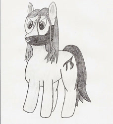 Size: 1142x1251 | Tagged: safe, artist:thenumber151, imported from derpibooru, oc, oc only, oc:perigrim pi, pony, beard, facial hair, male, monochrome, pencil drawing, simple background, solo, traditional art, transparent background