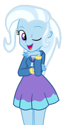 Size: 866x1696 | Tagged: safe, artist:gmaplay, imported from derpibooru, trixie, equestria girls, equestria girls series, forgotten friendship, background removed, cute, diatrixes, looking at you, one eye closed, simple background, solo, transparent background, vector, wink, winking at you