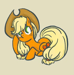 Size: 873x888 | Tagged: safe, artist:laya-21, imported from derpibooru, applejack, earth pony, pony, simple background, solo