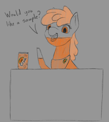 Size: 850x950 | Tagged: safe, artist:stray prey, imported from derpibooru, oc, oc only, food pony, original species, pony, soda pony, food, orange crush, ponified, sketch, solo