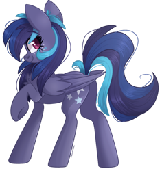 Size: 1024x1084 | Tagged: safe, artist:cinnamontee, imported from derpibooru, oc, oc only, oc:swift star, pegasus, pony, butt, female, mare, plot, simple background, solo, transparent background