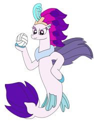 Size: 2448x3264 | Tagged: safe, artist:supahdonarudo, imported from derpibooru, queen novo, seapony (g4), series:novoember, my little pony: the movie, holding, simple background, sports, transparent background, volleyball