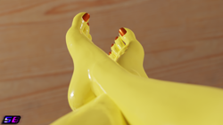 Size: 1920x1080 | Tagged: safe, artist:shadowboltsfm, derpibooru exclusive, imported from derpibooru, spitfire, anthro, plantigrade anthro, 3d, blender, feet, fetish, foot fetish, foot focus, legs, nail polish, pictures of legs, toenail polish, wiggling toes