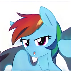 Size: 1024x1024 | Tagged: safe, artist:thisponydoesnotexist, imported from derpibooru, pony, ai content, ai generated, generator:thisponydoesnotexist, neural network, not rainbow dash, solo