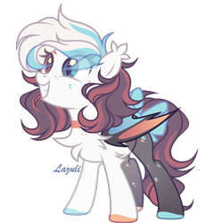 Size: 1360x1475 | Tagged: safe, artist:lazuli, artist:mint-light, imported from derpibooru, oc, oc only, bat pony, pony, bat pony oc, bat wings, bow, chest fluff, colored hooves, commission, ear fluff, grin, heterochromia, signature, simple background, smiling, solo, tail bow, transparent background, wings, ych result