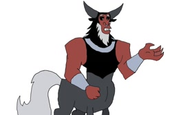 Size: 1006x673 | Tagged: safe, artist:whistle blossom, imported from derpibooru, lord tirek, centaur, frenemies (episode), bracer, cute, grin, male, nose piercing, nose ring, piercing, simple background, smiling, solo, tirebetes, white background