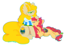 Size: 1228x852 | Tagged: safe, artist:vanillaswirl6, imported from derpibooru, oc, oc only, oc:minnesota, oc:montana, pony, braid, clothes, female, scarf, shawl, simple background, transparent background, vanillaswirl6's state ponies