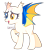 Size: 2086x2304 | Tagged: safe, artist:lazuli, artist:mint-light, imported from derpibooru, oc, oc only, alicorn, bat pony, bat pony alicorn, pony, alicorn oc, bald, base, bat pony oc, bat wings, eyelashes, heterochromia, horn, open mouth, raised hoof, signature, simple background, smiling, solo, transparent background, wings