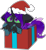 Size: 695x748 | Tagged: safe, artist:jetjetj, imported from derpibooru, part of a set, oc, oc only, oc:onyia, changeling, christmas, commission, hat, holiday, present, purple changeling, santa hat, simple background, solo, transparent background, ych result