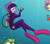 Size: 1518x1321 | Tagged: safe, artist:smeadows, edit, imported from derpibooru, applejack, fluttershy, twilight sparkle, crab, equestria girls, bubble, camera, cropped, diving suit, lama scuba gear, scuba, scuba gear, seaweed, solo focus, swimming, underwater, wetsuit