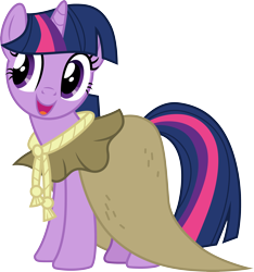 Size: 3000x3207 | Tagged: safe, artist:cloudy glow, artist:cloudyglow, imported from derpibooru, clover the clever, twilight sparkle, pony, unicorn, hearth's warming eve (episode), open mouth, simple background, solo, talking, transparent background, unicorn twilight, vector