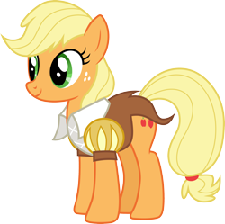 Size: 3018x3000 | Tagged: safe, artist:cloudy glow, artist:cloudyglow, imported from derpibooru, applejack, smart cookie, earth pony, pony, hearth's warming eve (episode), simple background, solo, transparent background, vector