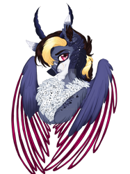 Size: 1280x1707 | Tagged: safe, artist:nightbootypaw, imported from derpibooru, oc, oc only, oc:valentini, original species, alpharian, bust, male, portrait, simple background, solo, transparent background