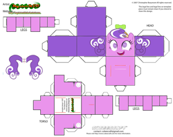 Size: 2979x2354 | Tagged: safe, imported from derpibooru, part of a set, screwball, earth pony, pony, craft, cubeecraft, papercraft, printable, solo