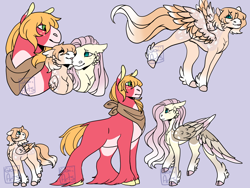 Size: 1600x1200 | Tagged: safe, artist:gloxiiarts, imported from derpibooru, big macintosh, fluttershy, oc, oc:apple flutter, earth pony, pegasus, pony, bandana, cheek feathers, cloven hooves, family, feathered fetlocks, female, filly, fluttermac, freckles, height difference, male, mare, missing cutie mark, offspring, pale belly, parent:big macintosh, parent:fluttershy, parents:fluttermac, pegasus oc, shipping, stallion, straight, tail feathers, unshorn fetlocks, watermark, wings
