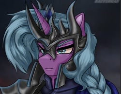 Size: 604x467 | Tagged: safe, artist:raeverran, idw, imported from derpibooru, radiant hope, anthro, unicorn, crown, jewelry, regalia, solo