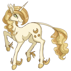 Size: 720x730 | Tagged: safe, artist:archego-art, artist:tilling-tan, imported from derpibooru, sweet biscuit, classical unicorn, unicorn, cloven hooves, drawthread, leonine tail, simple background, transparent background, unshorn fetlocks