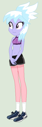 Size: 201x605 | Tagged: safe, artist:cookiechans2, artist:jadeharmony, artist:jadethepegasus, imported from derpibooru, cloudchaser, equestria girls, base used, belly button, clothes, equestria girls-ified, female, gray background, leggings, martial arts kids, martial arts kids outfits, midriff, shoes, shorts, simple background, sneakers, socks, solo, sports bra, sports shorts