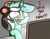 Size: 3250x2560 | Tagged: dead source, safe, artist:kimjoman, artist:php142, artist:purpleflix, imported from derpibooru, lyra heartstrings, pony, unicorn, among us, chest fluff, computer, desk, female, gamer lyra, headphones, keyboard, mare, open mouth, solo