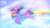 Size: 3840x2160 | Tagged: safe, artist:aaa-its-spook, imported from derpibooru, rainbow dash, twilight sparkle, pegasus, pony, unicorn, cloud, female, flying, lesbian, ponies riding ponies, rainbow, riding, shipping, sky, twidash, twilight riding rainbow, twilight riding rainbow dash, unicorn twilight