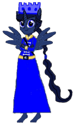 Size: 358x597 | Tagged: safe, artist:loomytyranny, imported from derpibooru, oc, oc:moony sky, alicorn, hybrid, equestria girls, 1000 hours in ms paint, barefoot, crown, equestria, feet, jewelry, monarch, monarchist, png, ponytail, regalia, wings