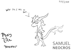 Size: 688x479 | Tagged: safe, artist:samuel-neocros, imported from derpibooru, oc, oc only, oc:neocros, dragon, my little pony: pony life, g4.5, random, solo, water dragon