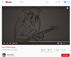 Size: 826x656 | Tagged: safe, artist:toanderic, imported from derpibooru, bat, bat pony, pony, clothes, eeee, guitar, meme, musical instrument, parody, playing, playing instrument, shirt, solo, youtube, youtube screencap, youtuber