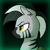 Size: 160x160 | Tagged: safe, artist:dipfanken, edit, edited screencap, editor:fluttershyisnot adoormat, imported from derpibooru, screencap, zebra, fallout equestria, game: fallout equestria: remains, game, gradient background