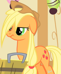Size: 685x837 | Tagged: safe, imported from derpibooru, screencap, applejack, earth pony, pony, party of one, cropped, female, mare, solo, wet, wet mane