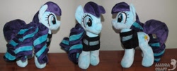 Size: 1024x413 | Tagged: safe, artist:allunacraft, imported from derpibooru, coloratura, pony, irl, photo, plushie, rara, solo