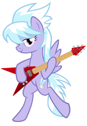 Size: 4980x7180 | Tagged: safe, artist:vunlinur, imported from derpibooru, cloudchaser, pegasus, pony, bipedal, female, guitar, musical instrument, simple background, solo, transparent background, vector