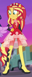 Size: 382x903 | Tagged: safe, imported from derpibooru, screencap, sci-twi, sunset shimmer, twilight sparkle, equestria girls, equestria girls series, forgotten friendship, cropped, sleeveless