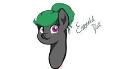 Size: 1304x736 | Tagged: safe, artist:unicorncookeno, imported from derpibooru, oc, oc only, oc:emerald dust, pony, bust, female, head, looking at you, simple background, solo, solo female, transparent background