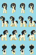 Size: 128x192 | Tagged: safe, artist:scraggleman, imported from derpibooru, oc, oc only, oc:floor bored, earth pony, pony, female, mare, picture for breezies, pixel art, rpg maker, solo, sprite sheet