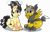 Size: 7600x4800 | Tagged: safe, artist:rainbowtashie, imported from derpibooru, caboose, full steam, promontory, silver lining, silver zoom, sunburst, oc, oc:heartstrong flare, oc:rainbow tashie, alicorn, earth pony, pony, werewolf, alicorn oc, butt, clothes, commissioner:bigonionbean, costume, cute, cutie mark, earth pony oc, female, flank, frankenpony, fusion, fusion:caboose, fusion:heartstrong flare, fusion:promontory, fusion:silver zoom, fusion:sunburst, halloween, halloween costume, holiday, horn, makeup, male, mare, plot, simple background, stallion, transparent background, wings, writer:bigonionbean