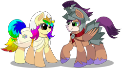 Size: 9000x5000 | Tagged: safe, artist:rainbowtashie, imported from derpibooru, flash sentry, trouble shoes, oc, oc:fast hooves, oc:rainbow tashie, clydesdale, earth pony, pegasus, pony, clothes, commissioner:bigonionbean, costume, earth pony oc, female, fusion, fusion:fast hooves, fusion:flash sentry, fusion:trouble shoes, halloween, halloween costume, holiday, male, mare, simple background, stallion, transparent background, unshorn fetlocks, writer:bigonionbean