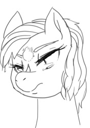 Size: 522x741 | Tagged: artist needed, source needed, safe, earth pony, pony, angry, crying, monochrome, sad, simple background, solo, verity, white background