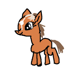 Size: 394x400 | Tagged: safe, artist:anonymous, earth pony, pony, /mlp/, 1000 hours in ms paint, simple background, smiling, solo, verity, white background