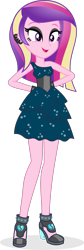 Size: 717x2126 | Tagged: safe, artist:punzil504, idw, imported from derpibooru, princess cadance, equestria girls, alternate hairstyle, belt, black eyeshadow, bracelet, c, clothes, clothes swap, dark mirror universe, dress, ear piercing, earring, equestria girls-ified, evil cadance, eyeshadow, female, high heels, jewelry, makeup, mirror universe, open mouth, piercing, shoes, simple background, sleeveless, solo, transparent background, wristband, younger