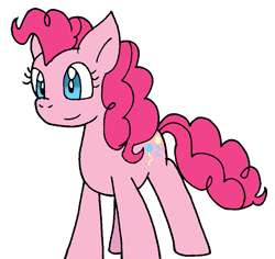 Size: 789x745 | Tagged: safe, artist:cmara, imported from derpibooru, pinkie pie, earth pony, pony, female, mare, simple background, solo, white background