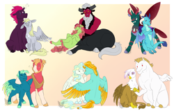 Size: 1600x1024 | Tagged: safe, artist:arexstar, imported from derpibooru, big macintosh, bulk biceps, derpy hooves, gilda, lightning dust, lord tirek, pharynx, princess ember, sky stinger, tempest shadow, tree hugger, vapor trail, centaur, changedling, changeling, dragon, earth pony, griffon, pegasus, pony, unicorn, bulkilda, crack shipping, derpest, dragoness, emberynx, embrynx, female, gay, lesbian, lightningtrail, macstinger, male, mare, prince pharynx, shipping, stallion, straight, treerek, two toned wings, wings