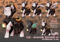 Size: 1024x725 | Tagged: safe, artist:dormin-dim, artist:dormin-kanna, imported from derpibooru, oc, alicorn, earth pony, pegasus, pony, unicorn, clothes, commission, costume, halloween, halloween costume, holiday, nightmare night, nightmarenight, spooktober, spooky, ych comission, ych example, your character here