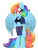 Size: 1300x1715 | Tagged: safe, artist:unoriginai, imported from derpibooru, rainbow dash, anthro, pegasus, semi-anthro, abs, arm hooves, belly button, bipedal, breasts, chest fluff, cleavage, clothes, female, goggles, hoof hands, leggings, shorts, simple background, solo, sports bra, tight clothing, tights, transparent background