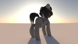 Size: 3840x2160 | Tagged: safe, artist:santiblocks, imported from derpibooru, octavia melody, earth pony, pony, 3d, butt, dock, featureless crotch, female, mare, plot, solo