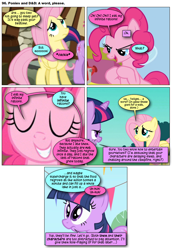 Size: 868x1260 | Tagged: safe, artist:dziadek1990, edit, edited screencap, imported from derpibooru, screencap, fluttershy, pinkie pie, rainbow dash, twilight sparkle, oc, oc:shade, comic:ponies and d&d, fall weather friends, the cutie mark chronicles, comic, conversation, dialogue, dungeons and dragons, emote story:ponies and d&d, pen and paper rpg, rpg, screencap comic, slice of life, tabletop game, text