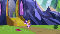 Size: 1920x1080 | Tagged: safe, imported from derpibooru, screencap, starlight glimmer, pony, unicorn, the last problem, derp, present, solo, twilight's castle