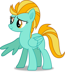 Size: 6000x6583 | Tagged: safe, artist:frownfactory, imported from derpibooru, lightning dust, pegasus, pony, wonderbolts academy, female, mare, simple background, solo, transparent background, wing hands, wings