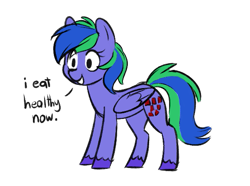 Size: 555x414 | Tagged: safe, artist:higgly-chan, colorist:threeareess, imported from derpibooru, oc, oc only, oc:felicity stars, pegasus, pony, dialogue, female, mare, pegasus oc, silly, simple background, solo, transparent background, unshorn fetlocks, wings