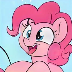 Size: 1024x1024 | Tagged: safe, artist:thisponydoesnotexist, imported from derpibooru, pinkie pie, pony, ai content, ai generated, generator:thisponydoesnotexist, happy, neural network, not pinkie pie, open mouth, smiling, solo