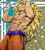 Size: 1920x2155 | Tagged: source needed, useless source url, safe, artist:theking_salt, imported from derpibooru, anthro, abs, blonde, blonde hair, clothes, commission, dragon ball, dragon ball z, gritted teeth, long hair, male, muscles, partial nudity, pullup, strong, super saiyan, sweat, topless, workout, ych result